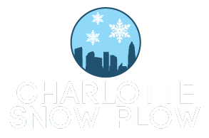 charlotte snow plow logo white text