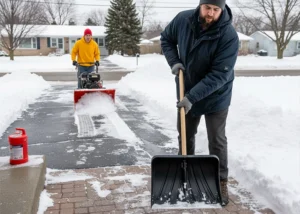 snow plowing in HOA